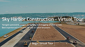 screenshot of virtual tour with runway