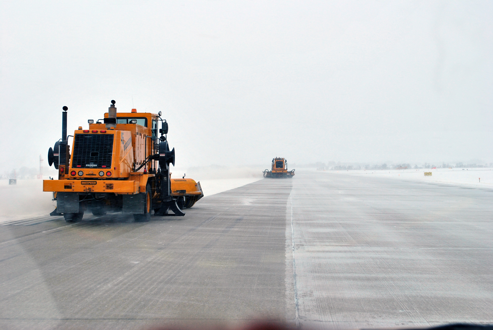 ice sweeper on runway